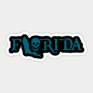 Skull Pirate Florida Jaguars Sticker